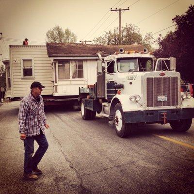 Moving  a house near Santa Clara University