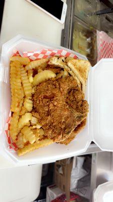 Fried porkchop platter. Served daily