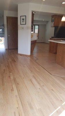 New red oak natural installed in DR and LR to match existing Kitchen.  Great work.  Thanks Rich and Samantha. VB