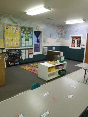 Inside a classroom