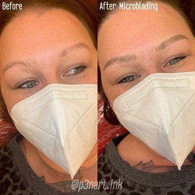 Before & after microblading