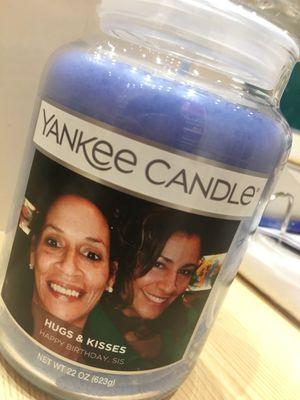 They personalize candles for an extra $5 @Yankee Candle