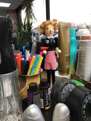 Get a cut & style next to a nutcracker.