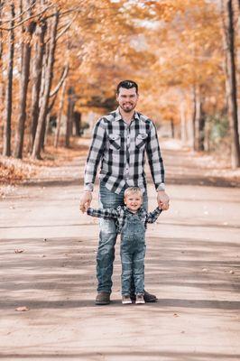 father and son during family session