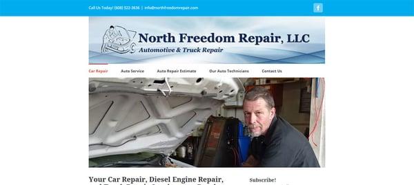 A website we created for North Freedom Repair. http://www.northfreedomrepair.com/