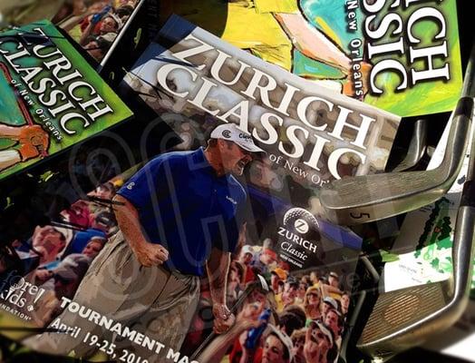 Zurich golf classic of New Orleans - cover design, publication design, graphic design web design