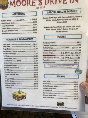 Menu deals