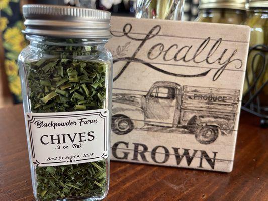 Dried local herbs