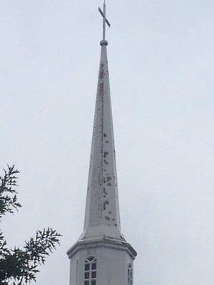 Commercial Services 
   brBefore Low Pressure Church Steeple Cleaning