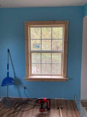 Window replacement included with bedroom remodel