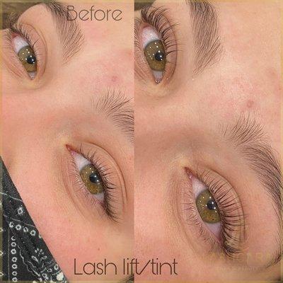 Lash lift and tint