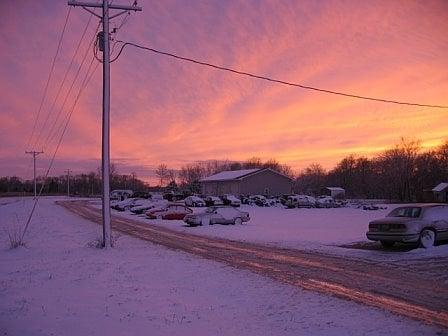 Winter Sunset at Scott Enterprises