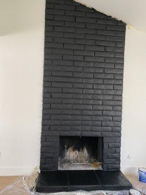 Painted fireplace