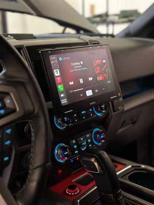 Sony 9500ES installed in a 2019 Ford Raptor