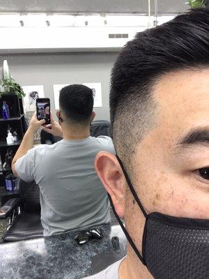 Side and back fade.