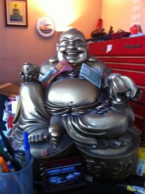 I love this Buddha! Rub the tummy; brings you luck!