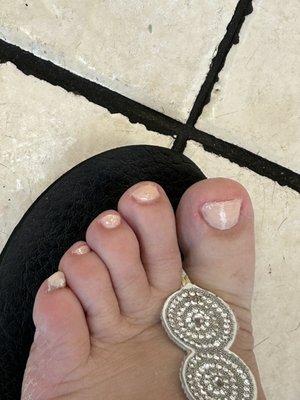 The pedicure result ...