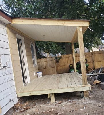 New porch and awning