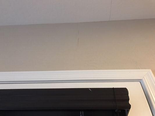 Ceiling cracks in two year old home.