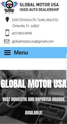 Go to our Website to see our updated inventory www.globalmotorusa.com