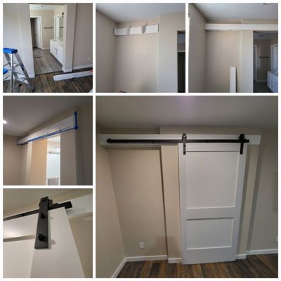 Barn door installation for satisfied customer