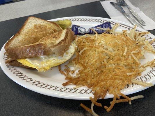 Bacon Egg and Cheese Sandwich with Hashbrowns