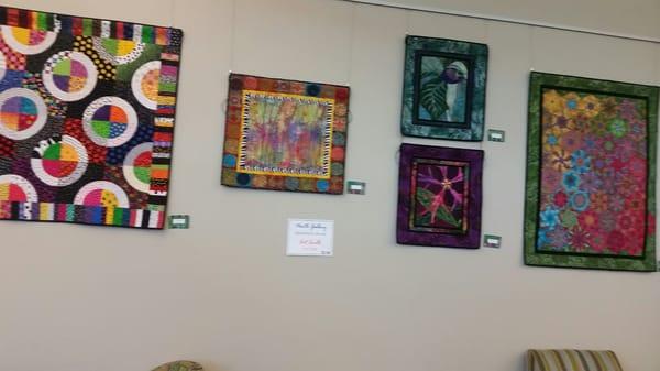 Quilts on display