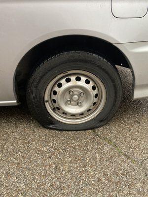 My flat tire that was fixed in a jiffy!