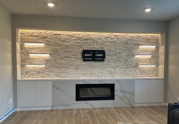 Fireplace remodel project