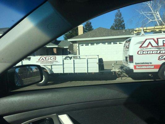 Parked in front of my house, and can't get in my garage.....and not at the even at the right home!