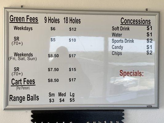 Golf fees.