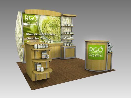 Custom exhibit using green materials