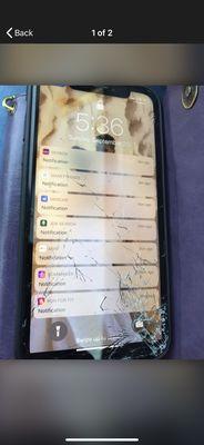 Iphone XR screen shattered