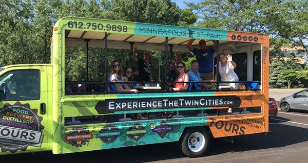 Join us on our open-air bus in the summer!