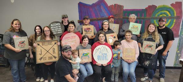 Bring the family together for a private party and express yourselves with a DIY Wood Sign.