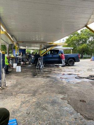 Truck being washed today