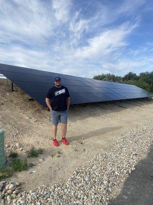 Ground mount solar install.