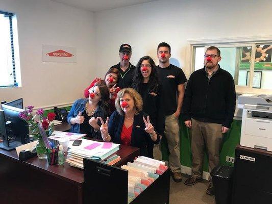 Celebrating Red Nose Day at SERVPRO of Marquette Park / West Lawn / Ford City.