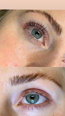 Lash lift and tint