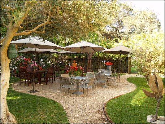 Tasting Room garden seating area