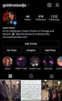 Visit our Instagram to see videos of dancing and more! instagram.com/goldnoisedjs