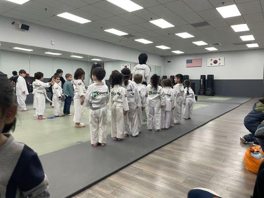 Incourage Martial Arts Tigers Class.