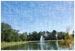 New fountained lake on Chesapeake campus.