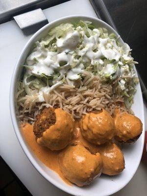 Falafel Tikka over rice