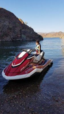 My Jet ski in the lake after the last repair