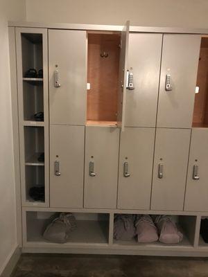 Nice lockers and robes