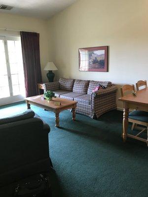 Living room and balcony door