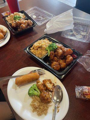 general tso and sesame chicken lunch special