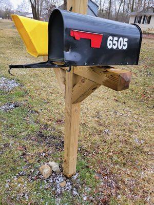 $70 aluminum mailbox