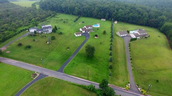 Aerial photo of house